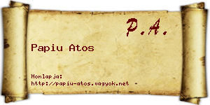 Papiu Atos névjegykártya